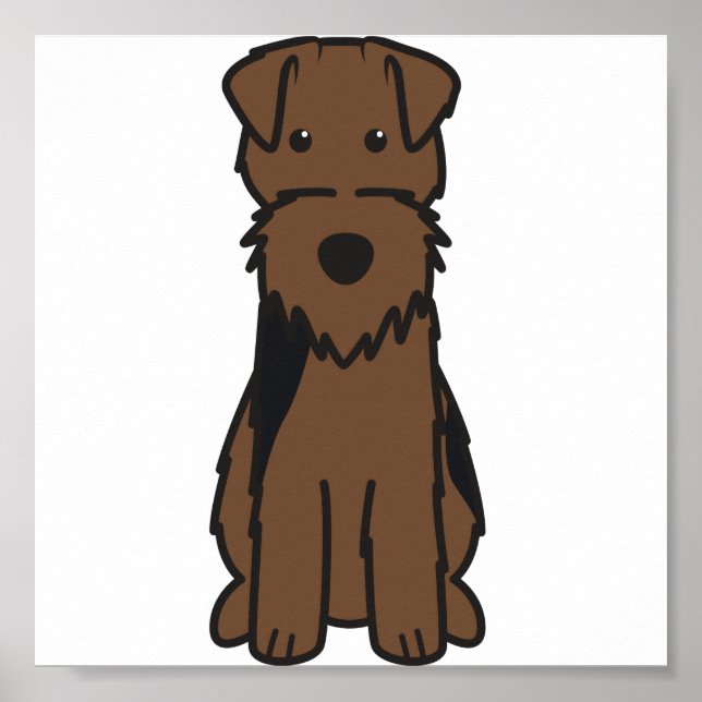 Welsh Terrier Dog Cartoon Poster (Vorne)
