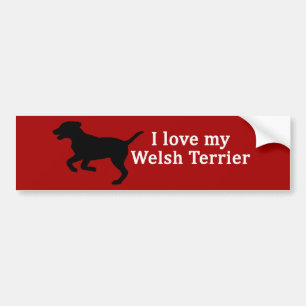 Welsh Terrier Dog Liebe Autoaufkleber