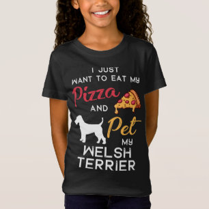 Welsh Terrier Dog Pizza Liebhaber Weihnachten Birt T-Shirt