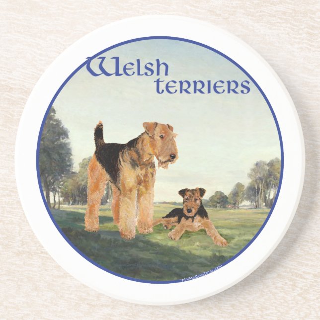 Welsh Terrier Getränkeuntersetzer (Vorne)