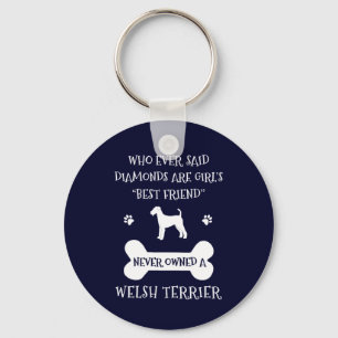 Welsh Terrier Hund Bester Freund Schlüsselanhänger