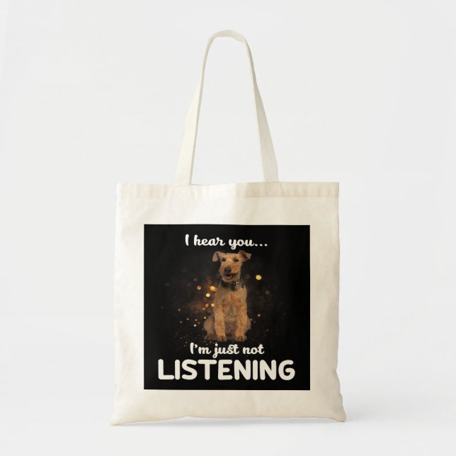 Welsh Terrier Hund höre ich Sie nicht hören Tragetasche (Vorne)