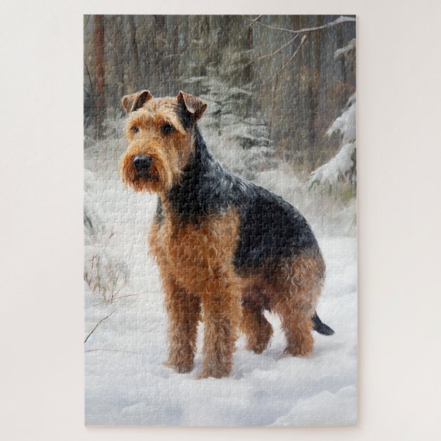 Welsh Terrier Let It Snow Weihnachten (Vertikal)