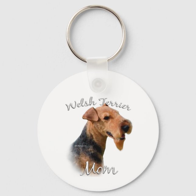 Welsh Terrier Mama 2 Schlüsselanhänger (Vorderseite)