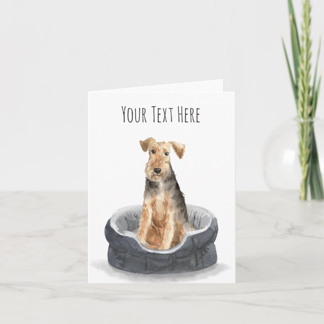 Welsh Terrier Personalisiert Greeting Card Karte (Vorderseite)