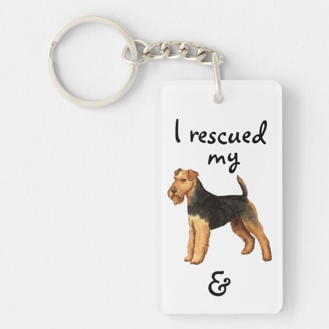 Welsh Terrier Rescue Schlüsselanhänger (Vorderseite)