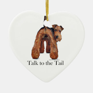 Welsh Terrier Schwanz Keramikornament