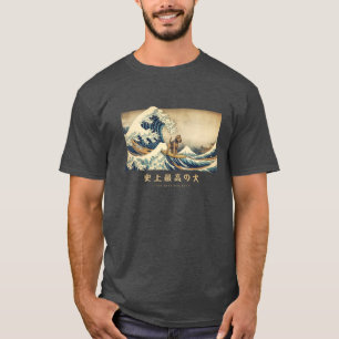 Welsherrier Kanagawa Japanische Surf-Welle Geschen T-Shirt