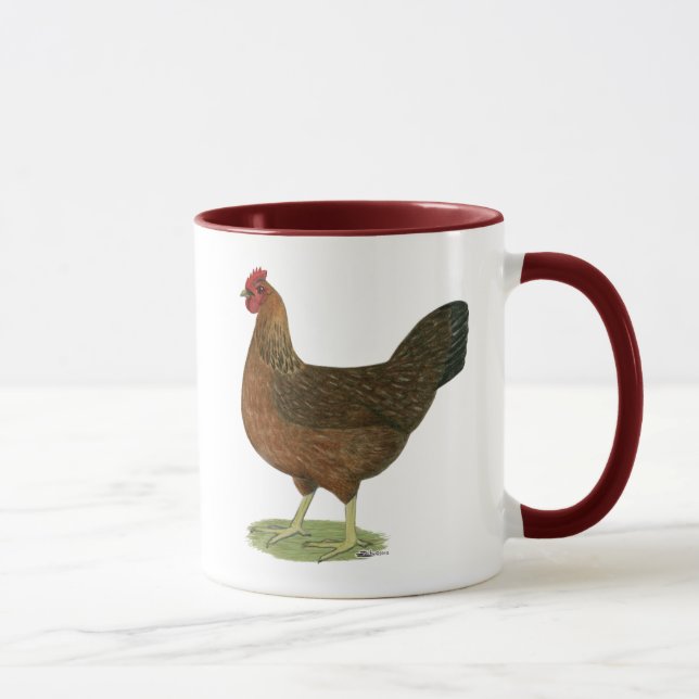 Welsummer Henne Tasse (Rechts)