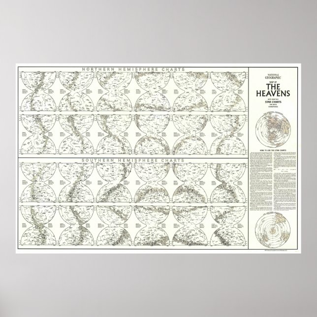 " Welt: 1970 Der Himmel MAP ... Poster (Vorne)