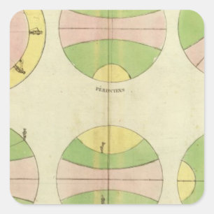 Welt 2 quadratischer aufkleber