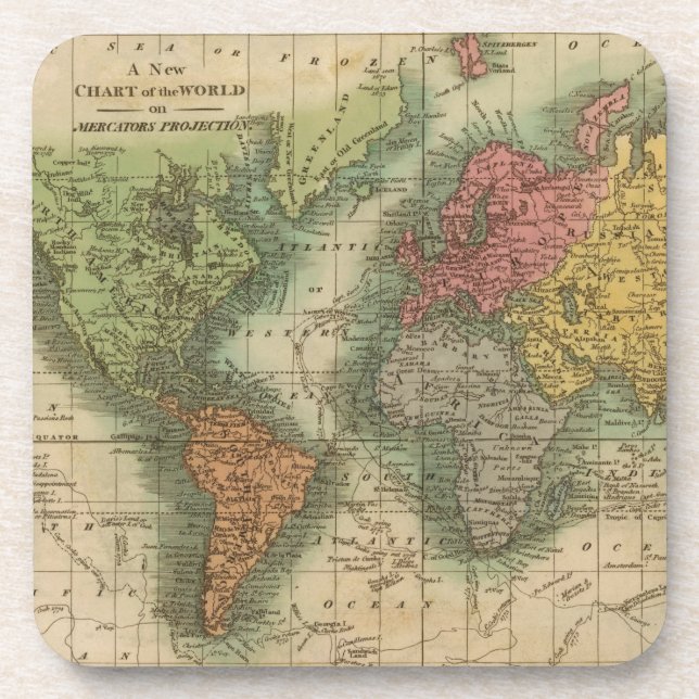 Welt 4 getränkeuntersetzer (Vorderseite)