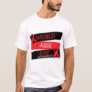 Welt-Aids-Tag 1. Dezember Button-Shirt T-Shirt