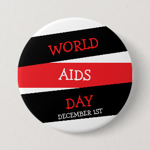 Welt-Aids-Tag-am 1. Dezember Knopf Button