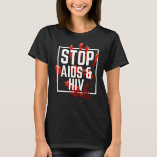 Welt-Aids-Tag stoppen AIDS & HIV-Bewusstsein Red R T-Shirt