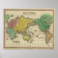 Welt auf der Projektion von Mercator