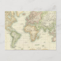 Welt auf der Projektion von Mercator
