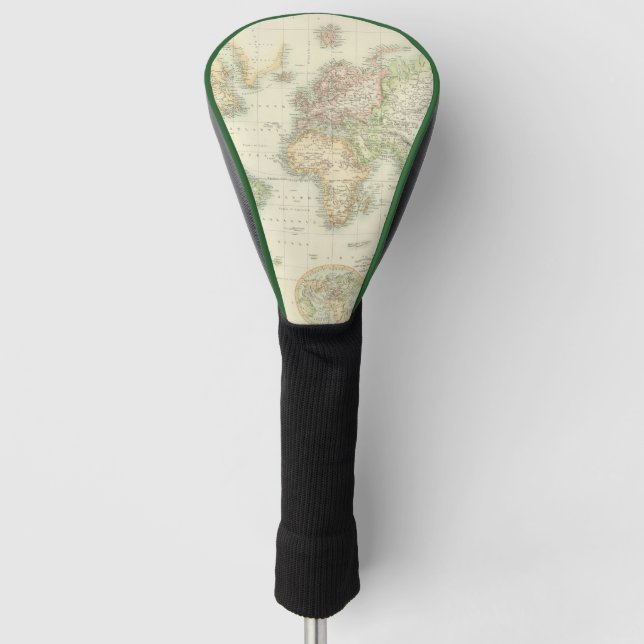 Welt auf Mercators Projektion Golf Headcover (Vorderseite)