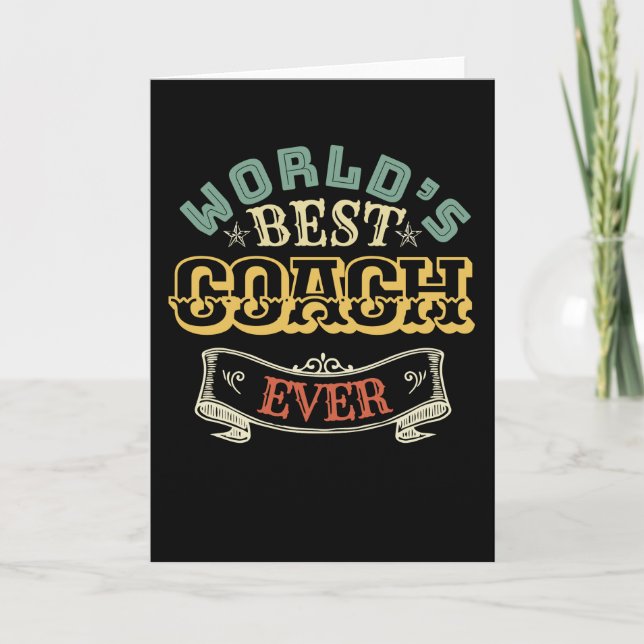 WELT BEST COACH JE KARTE (Vorderseite)