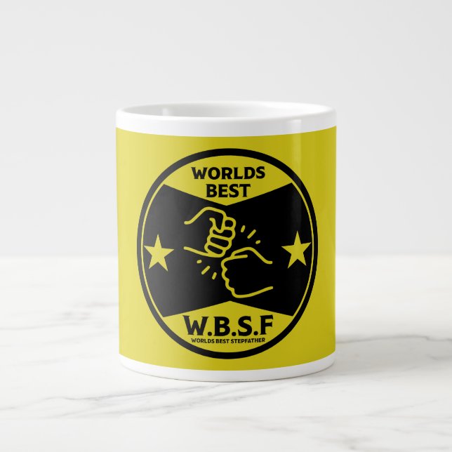 WELT BEST STEPFATHER Jumbo-Tasse (Vorderseite)