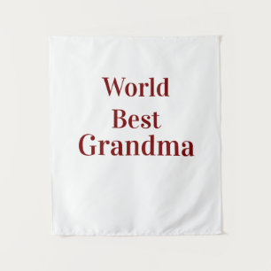 Welt beste Oma Großmutter Großeltern rosa n Wandteppich