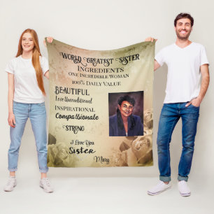 Welt Beste Schwester Fleece Blanket