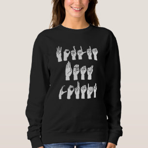 WELT BESTER COUSIN Gebärdensprache Finger Rechtsch Sweatshirt