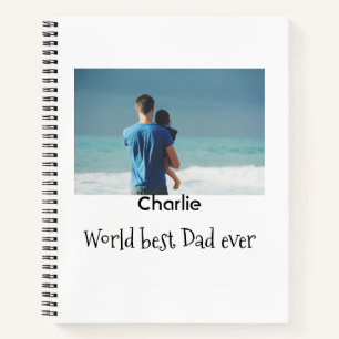 welt bester vater jemals foto name datum einfach v notizbuch