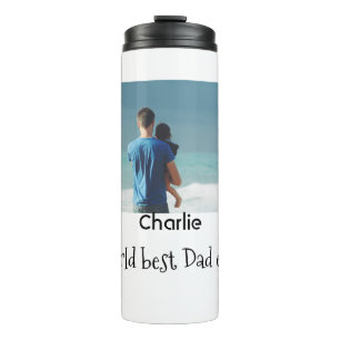 welt bester vater jemals foto name datum einfach v thermosbecher