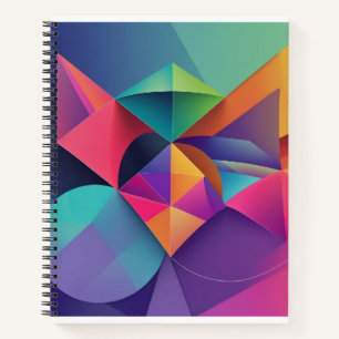 Welt der farbenfrohen Geometrie Notizbuch