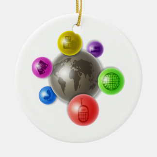 Welt der Kommunikation Keramik Ornament