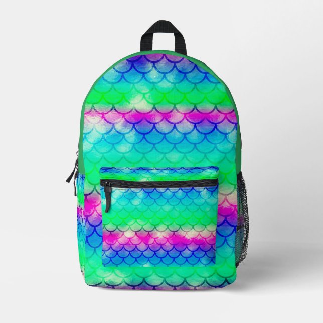Welt der Meerjungfrauen Bedruckter Rucksack (Vorderseite)