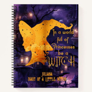 Welt der Prinzessinnen ist ein glückliches Hallowe Notizbuch
