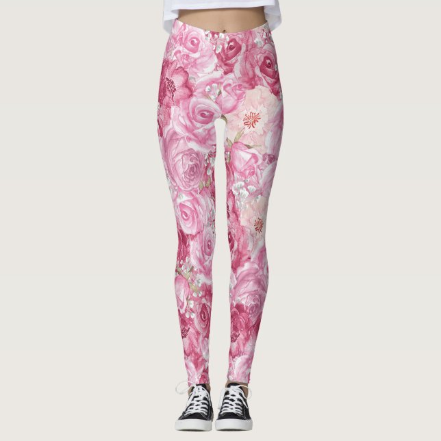 Welt der Rose Leggings (Vorderseite)