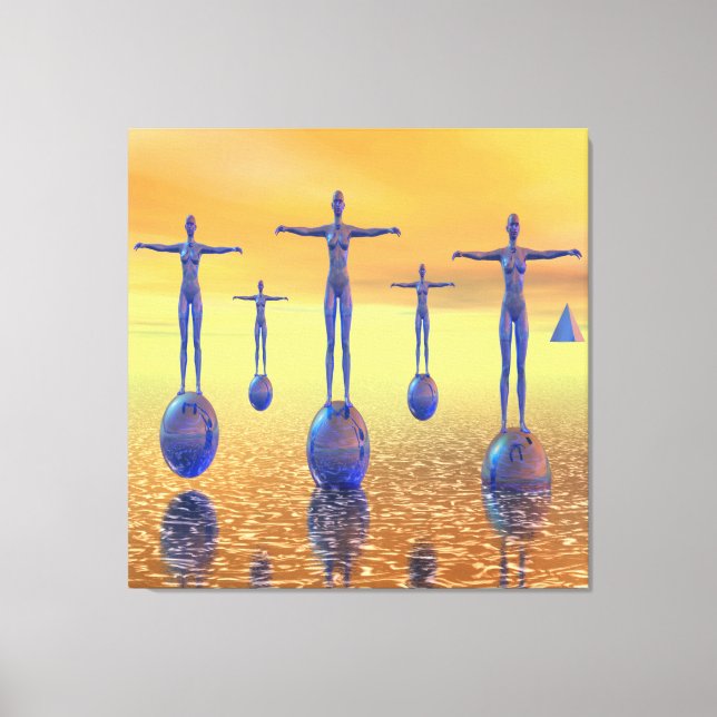 Welt der Zukunft Leinwanddruck (Vorderseite)