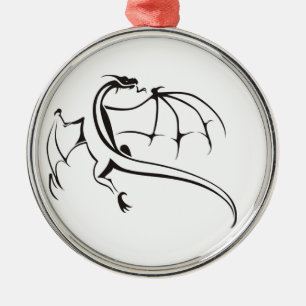 Welt des Drachen Silbernes Ornament