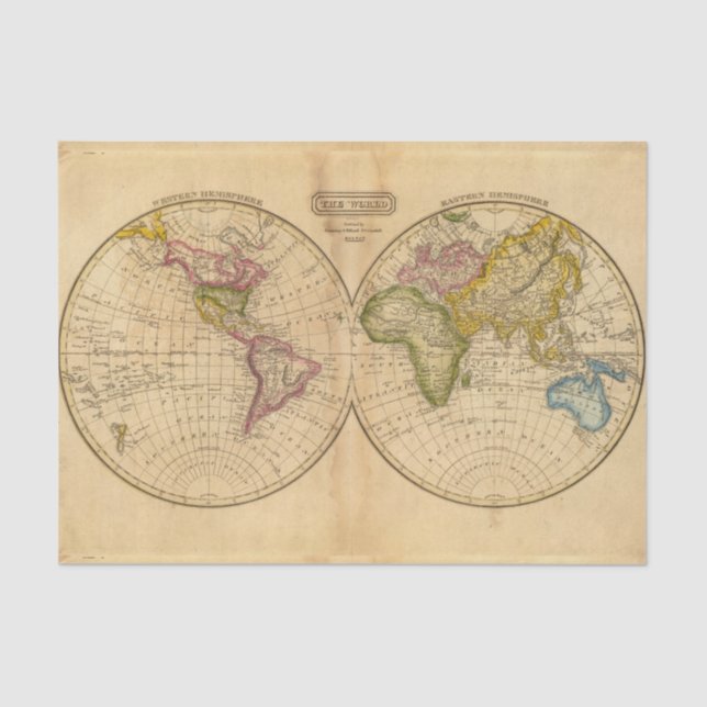 Welt durch Worcester Seidenpapier (Vorderseite)