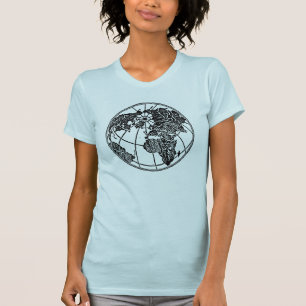 Welt-Globales Afrika Asien Europa T-Shirt