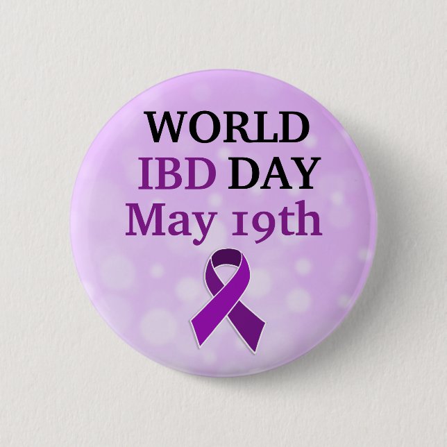 Welt-IBD-Day Awareness-Ribbon Button (Vorderseite)