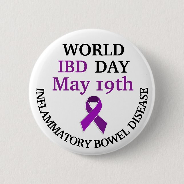 Welt-IBD-Day Awareness-Ribbon Button (Vorderseite)