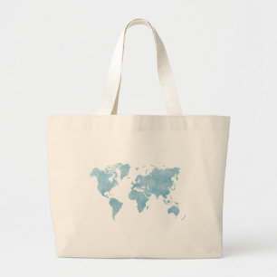Welt in der Blue Tote Tasche