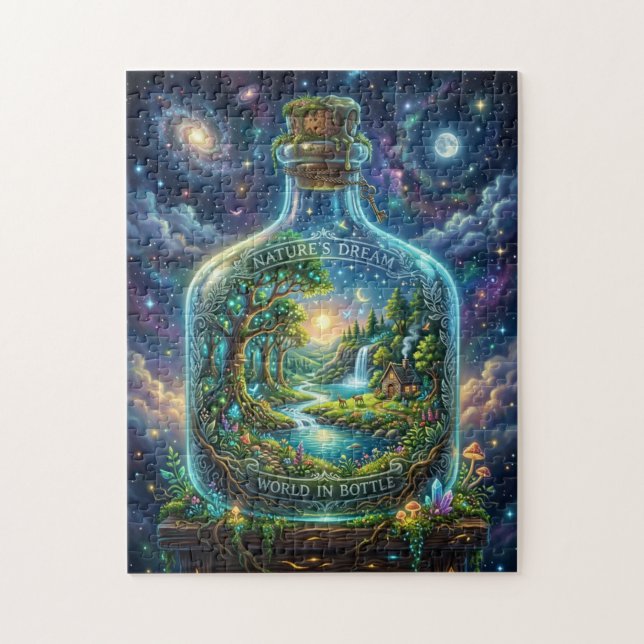 Welt in einer Flasche (Vertikal)
