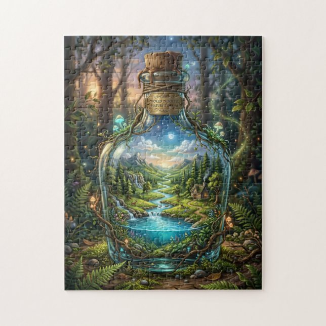 Welt in einer Flasche (Vertikal)