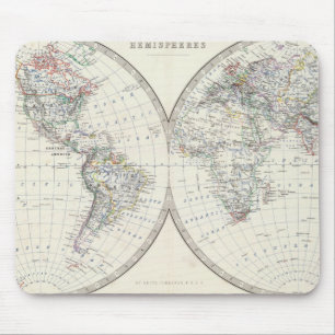 Welt in Hemisphären Mousepad