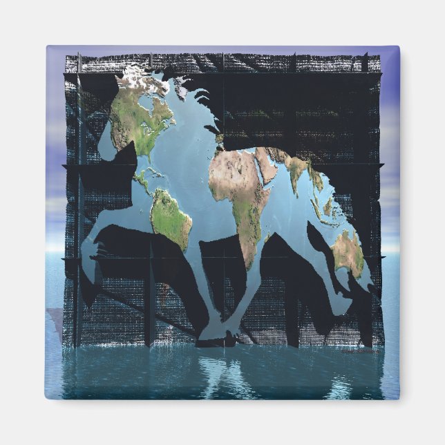 Welt isländischer magnet (Vorne)