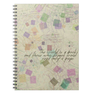Welt ist ein Buch Notizbuch