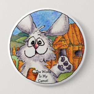 Welt ist mein Karotten-rundes Revers-Button Button