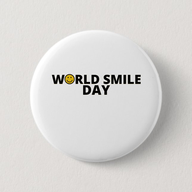 Welt-Lächeltag Button (Vorderseite)