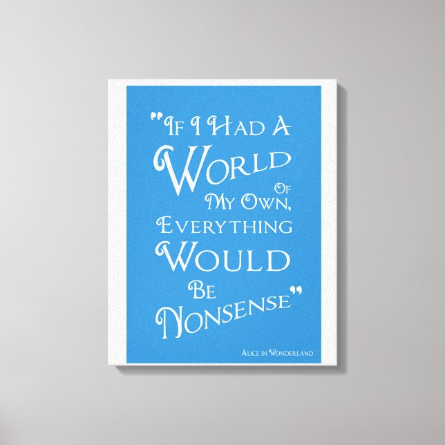 Welt meiner eigenen - Alice Canvas Print Leinwanddruck (Vorderseite)