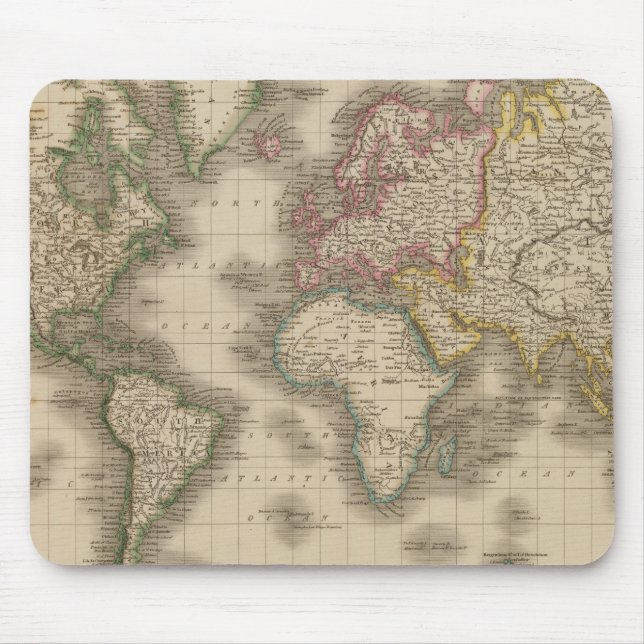 Welt, Mercators Projektion 2 Mousepad (Vorne)